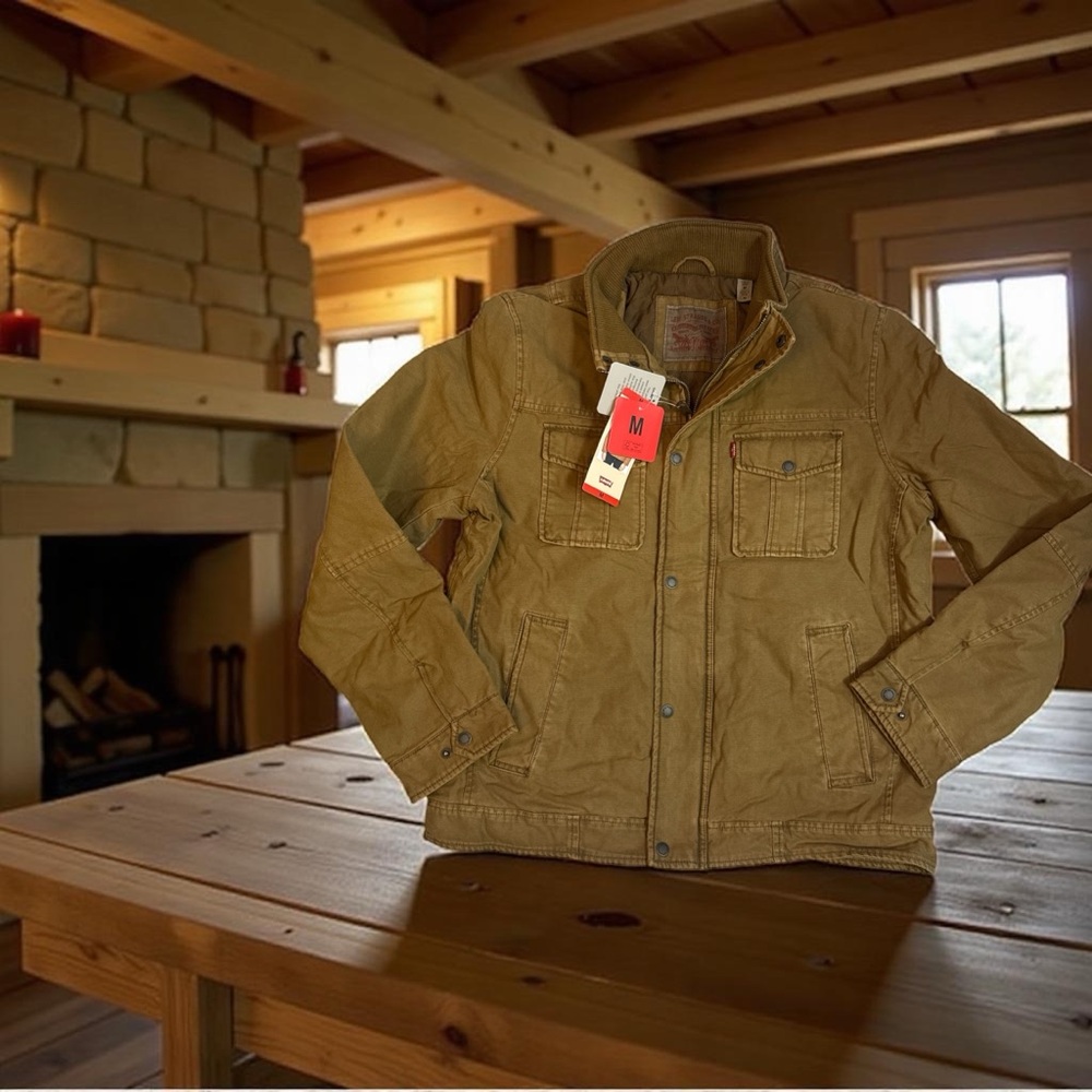 Men's Tan Jacket Levi’s size Medium